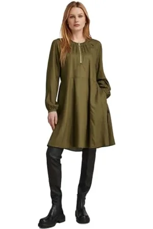 G-Star RAW Damen Short Flared Dress Long Sleeve, , M