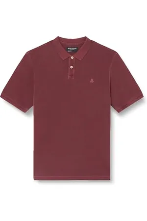 Marc O’ Polo Marc OߴPolo Herren Kurzarm-Poloshirt aus Bio-Baumwolle Regular Fit, (Wine Berry), M