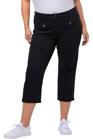Ulla Popken Damen, große Größen, Hose Mony, wadenlang, Zipptaschen, Stretch