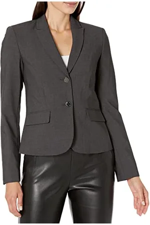 Calvin Klein Damen Two Button Lux (Petite, Standard, & Plus) Blazer, , 38