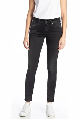 Replay Damen Jeans New Luz Skinny-Fit Hyperflex Cloud mit Stretch, (Schwarz), 26W / 30L