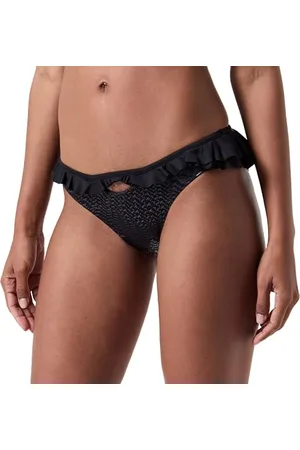 Pinko Damen Peony Bikinihose Tecno Jersey Logo mit Rüschen Bikini-Unterteile, , L