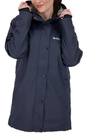 DEPROC-Active Deproc Active Damen Friesennerz Regenmantel Mit Kapuze Gefüttert Wasserdicht Wetterfest Übergangsjacke New Ellesmere Regenjacke, , 36 EU