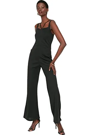 Trendyol Damen Plain Dünner Strick Overalls, , XS