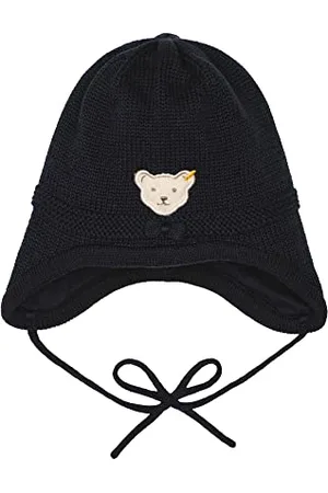 Steiff Baby - Mädchen Hat uden pompom Beanie M tze, NAVY, 49 EU