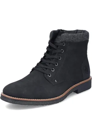 Rieker Herren Schnürstiefeletten 33640, Männer Stiefeletten,Chukka Boots,schnürboots,Boots,Stiefel,Bootee,Booties,schwarz (01),40 EU / 6.5 UK