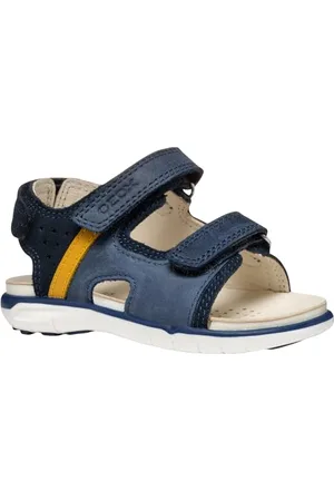 Geox B Delhi Boy A Sandal, Dk Navy/Dk Yellow, 27 EU