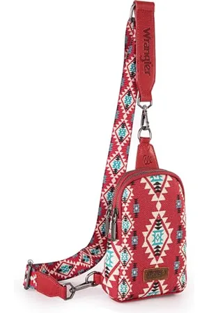 Wrangler Aztec Sling Bag Southwest Crossbody Bags Trendy Chest Bag