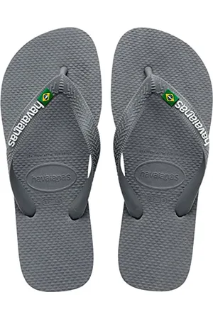 Havaianas Brasil Logo, ikonische, bequeme und langlebige Badelatschen mit Brasilien- Flagge und rutschfester Sohle mit farbigen Streifen, Unisex-Erwachsene