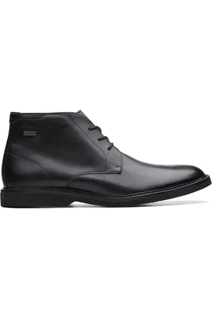 Clarks Herren AtticusLTHiGTX Chukka Boot, Black Leather, 39.5 EU