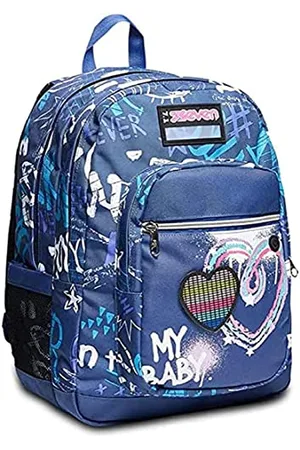 7 for all Mankind Rucksack, für Schule, Sport und Freizeit, Geräumige Schultasche für Teenager, Mädchen und Jungen, mit Trinkflaschenfach, , praktisch mit LED, ROCK ON GIRL