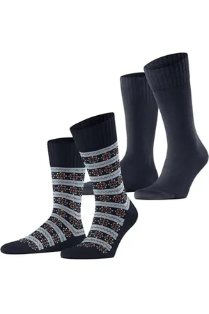 ESPRIT Herren Scandi 2-Pack M SO Baumwolle Wolle Gemustert 2 Paar Socken, , 43-46 (2er Pack)