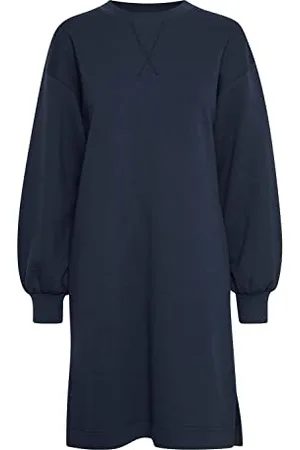 Ichi IHJICINTA SW DR Damen Sweatkleid Freizeitkleid Kleid Sweatkleid Rundhalsausschitt Regular-Fit, Größe:M, Farbe: