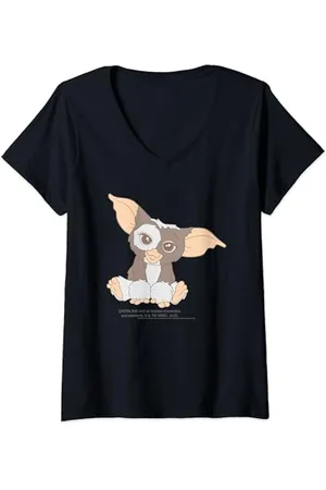 Gremlins Damen Gizmo Pocket T-Shirt mit V-Ausschnitt