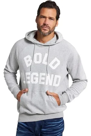 JP 1880 Herren Hoodie, Sweater, Kapuze, Print Sweatshirt, , L Große Größen EU