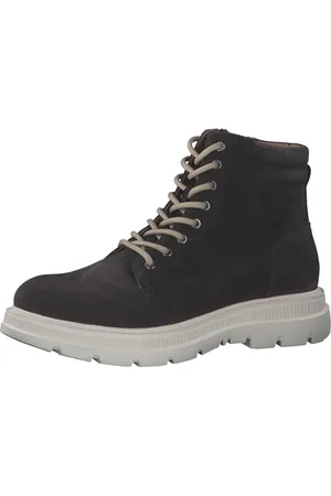 QS by s.Oliver Herren Stiefeletten zum Schnüren aus Wildleder Winter Braun (Dark Brown), 45