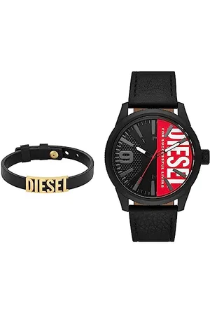 Diesel Armband für Männer, Schwarzes Lederstapelarmband, Länge: 230mm, Breite: 31.5mm, Höhe: 11.5mm, DX1440710 Watch DZ2180