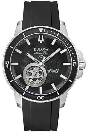 BULOVA Herren Analog Automatik Uhr mit Silikon Armband 96A288