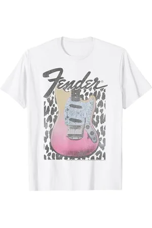Fender Grunge Cheetah Print Electric Guitar T-Shirt