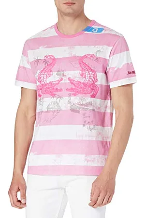 Desigual Mens TS_CECIL T-Shirt, Red, S