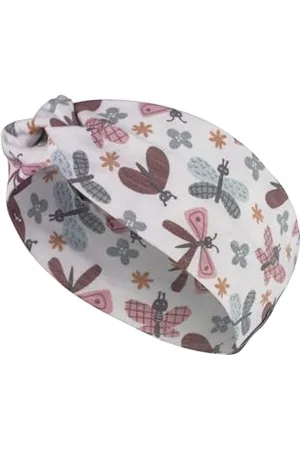 Sterntaler Stirnband Schmetterlinge - Mädchen Haarband aus Flammgarn Jersey in Schleifenoptik - hautsmpathisches Kinder Stirnband - elastisches Kopfband- , Größe 49