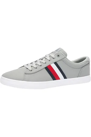 Tommy Hilfiger Herren Vulcanized Sneaker Iconic Stripes Schuhe, Grau (Antique Silver), 40