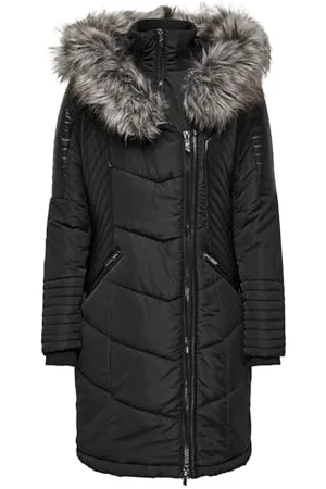 ONLY ONLNEWLINETTE FUR HOOD COAT OTW