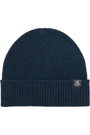 Marc O’ Polo Marc OߴPolo Herren Strickmütze aus Woll-Mix Beanie, Blau (Dark Navy), One Size
