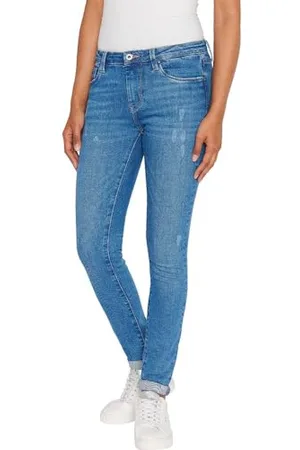 Pepe Jeans Damen Skinny Jeans Hw, Blau (Denim-RI2), 29W / 30L
