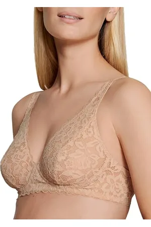 Calida Natural Comfort Lace Spitzen-BH Damen, verstellbare Träger, ohne Schale, bügellos
