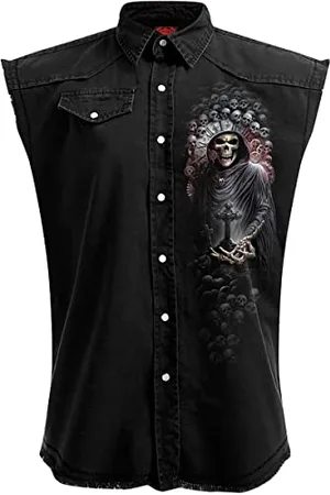 Spiral Reaper Time Männer T-Shirt L 100% Baumwolle Basics, Horror, Rockwear, Totenköpfe