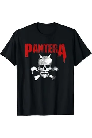 Pantera Offizielle Schablone mit Totenkopf-Motiv T-Shirt