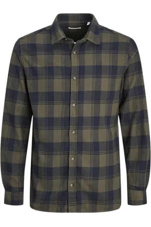 JACK & JONES Herren Jjjoshua Fall Buffalo Shirt Ls Pls Freizeithemd, , 4XL Große Größen EU