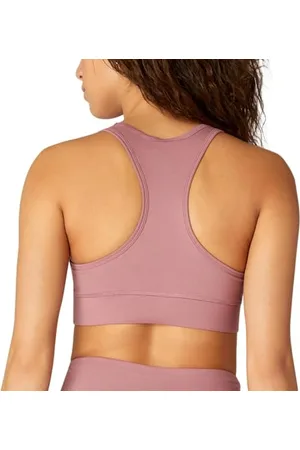 FM London Racerback Sport-BH für Damen , Nahtloser, stoßdämpfender Sport-BH für Fitness und Yoga , Gepolsterter Sport-BH, der fest aber sanft auf der Haut sitzt , Atmungsaktiver, stoßfester Sport-BH