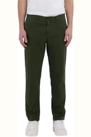 Replay Herren Chino Brad Straight-Fit, (Grün), 27W / 30L