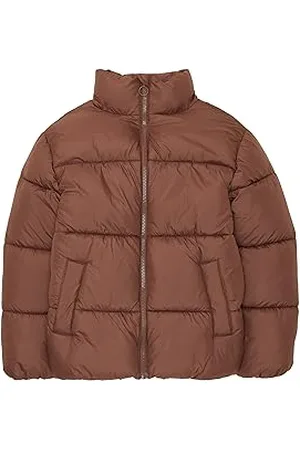 TOM TAILOR Mädchen 1038492 Puffer Winterjacke, 19714-roasted Coffee Brown, 152