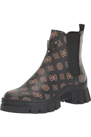 Guess Damen Hestia Stiefelette, Braun/Schwarz 210, 8.5