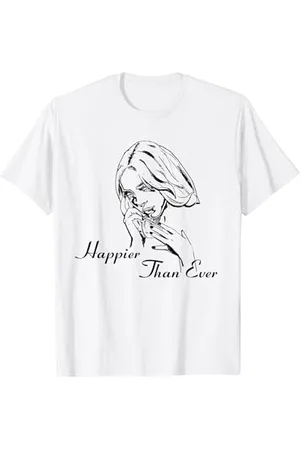 Billie Eilish Offizielles Happier Than Ever White T-Shirt