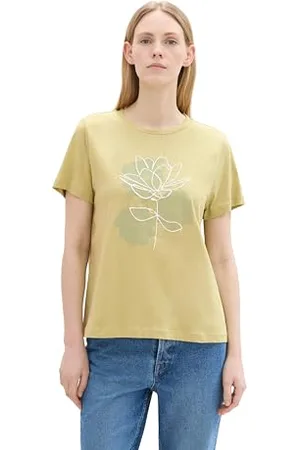 TOM TAILOR Damen T-Shirt aus Bio-Baumwolle mit Print, , XXXL
