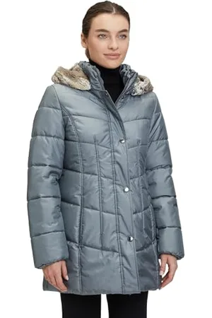 Betty Barclay Damen Outdoorjacke mit Kapuze Blaugrau,46