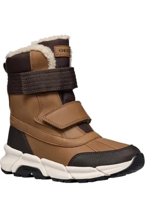 Geox J FLEXYPER Plus Boy Snow Boot, Tobacco/Coffee, 31 EU