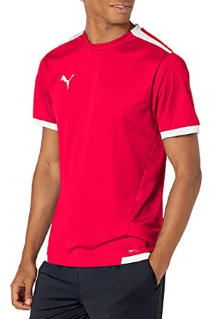 PUMA Herren T-Shirt, Red- Weiß, Groß