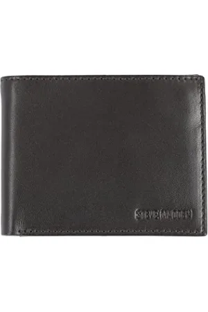 Steve Madden Herren Leather RFID Wallet Extra Capacity Attached Flip Pockets Geldbörse