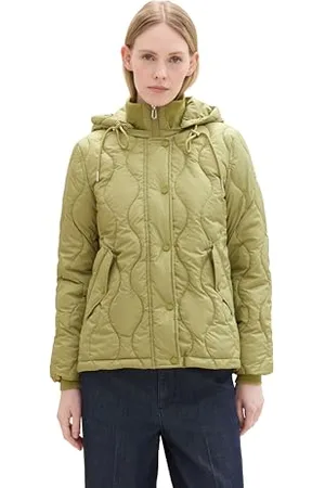 TOM TAILOR Damen 1041487 Quilted Lightweight Steppjacke, 35768-Dark Sage, S