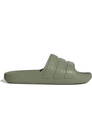 adidas Unisex Adilette Flow Slides RUTSCHEN, Tent Green/Tent Green/Tent Green