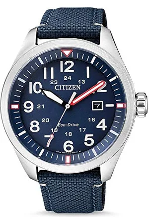 Citizen Herren Analog Quarz Uhr mit Nylon Armband AW5000-16L