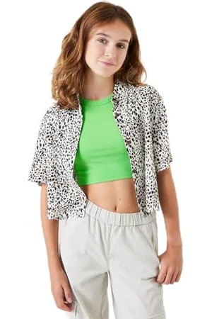 Garcia Girls Shirt ss 164 Crew-Ausschnitt Kurzarm T-Shirt Regulär Hemd 1 Count 0 Taschen Bessere Passform Non-Stretch Viskose Maschinenwäsche Mädchen