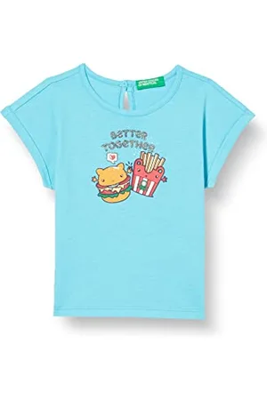 Benetton Mädchen T-shirt 3096g102w Kurzarm Shirt, , 9 Monate EU