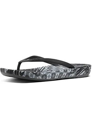 FitFlop Iqushion Ergonomic Flip-flops, Herren Zehentrenner, (Black 001), 43 EU (9 UK)