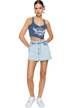 Trendyol Damen Women Normal Waist Straight Leg Regular Fit Shorts pants Casual, , 40